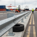 Premium Heavy Duty Bullnose Return End Cap for Armco Barriers - Galvanised Steel Construction for Parking Applications