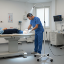 Premium LED Examination Lamp on 5-Foot Stand with Energy Saving Technology and Robust Metal Construction