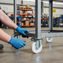 160mm Heavy Duty Braked Swivel Plate Castor Nylon Wheel with 400Kg Load Capacity