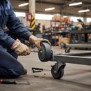 100mm Diameter Heavy Duty Wheel with Grey Thermoplastic Rubber