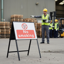 Premium No Smoking Sign with Symbol - 600x450mm Engineer Grade Retroreflective Metal Sign for Public Safety
