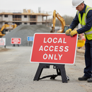 Premium Local Access Only Road Sign 1050x750mm with RA1 Reflectivity and Durable Plastic Frame