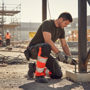 Professional Safe Trousers with Kneepad Pockets - Dark Anthracite/Hi-Vis Red