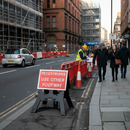 Premium Pedestrians Use Other Footway Sign 600x450mm - Highly Reflective with QuickFit Frame for Easy Message Change