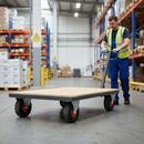 260mm Heavy Duty Fixed Plate Castor with Puncture Proof Wheel