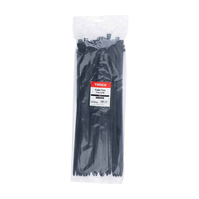 Cable Ties - Black - 7.6 x 370