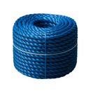 10mm Blue Polypropylene Drawcord Rope – 3-Strand Twisted, 220m Coil, Strong & Rot-Proof for Marine, DIY, Building, Agriculture, Tarpaulins & More