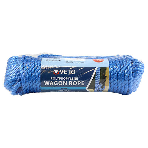 Wagon Rope - Blue Polypropylene - 9mm x 27m