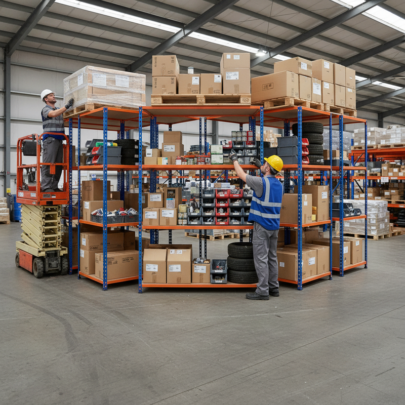 5x Heavy Duty Industrial Shelving - 2440mm High - 340kg Capacity - Chipboard