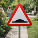 Road Hump Ahead Reflective Traffic Sign – 600mm Triangle – Aluminium Composite – Outdoor Use (Class RA1)