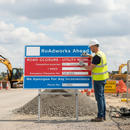 Professional Dry Wipe Custom Information Quick-Fit Sign 1050x750mm - Versatile Roadworks Display for Public Communication