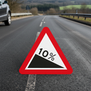 Premium Preformed Thermoplastic Road Marking for Steep Hill Downwards - Easy Application, Non-Slip, Professional Finish