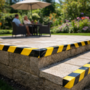 Reflective Tape – 50mm x 25m – Black & Yellow – Indoor/Outdoor