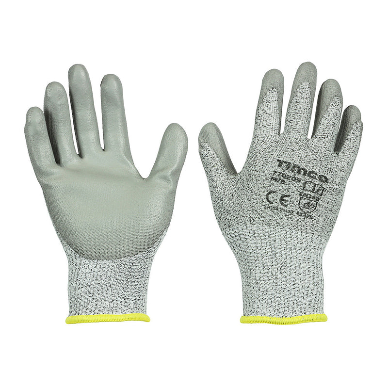 Medium Cut Gloves - PU Coated HPPE Fibre with Glass Fibre