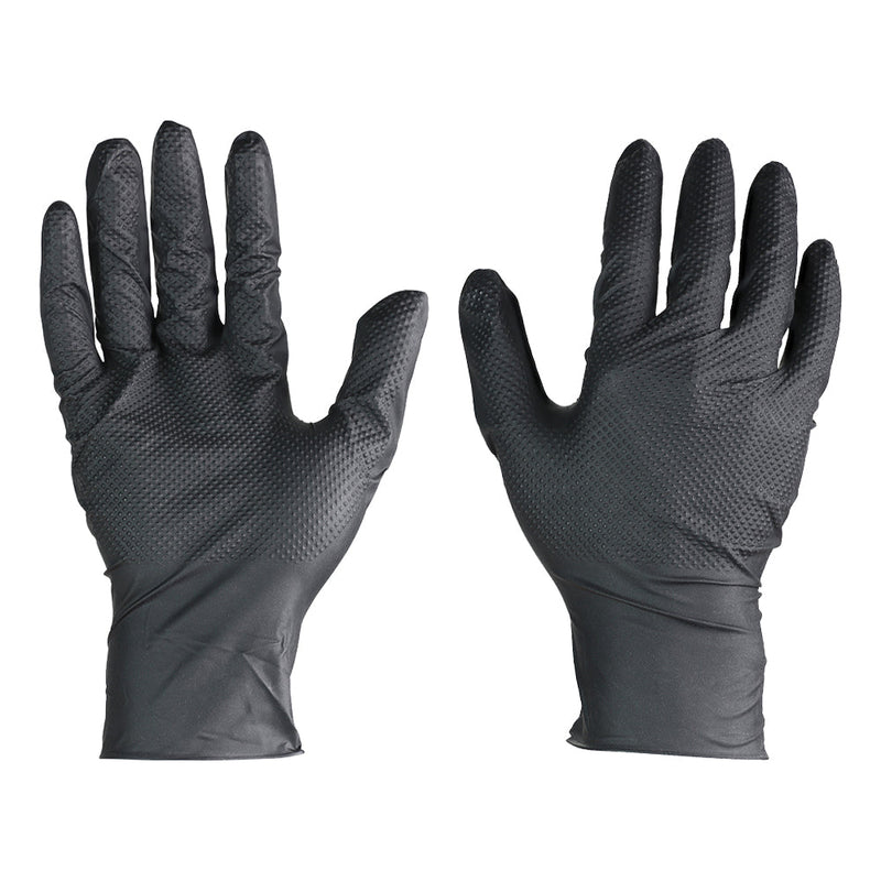 Diamond Textured Disposable Nitrile Gloves - Large