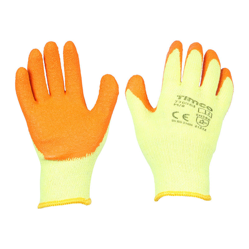Eco-Grip Gloves - Crinkle Latex Coated Polycotton - Multi Pack - Medium