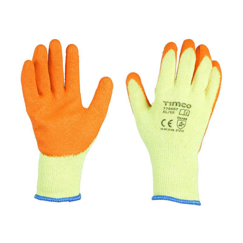 Eco-Grip Gloves - Crinkle Latex Coated Polycotton - X Large