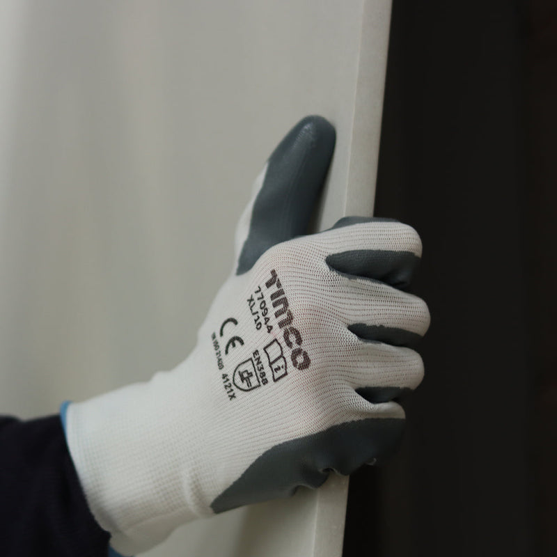 Secure Grip Gloves - Smooth Nitrile Foam Coated Polyester - Medium