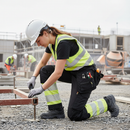 Premium Women's Hi-Vis Softshell Trousers with Holster Pockets, Waterproof and Windproof for Autumn and Winter Work