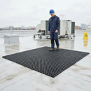 Heavy Duty Open-Cell Rubber Walkway Matting for Drainage and Anti-Slip Protection 100x150cm