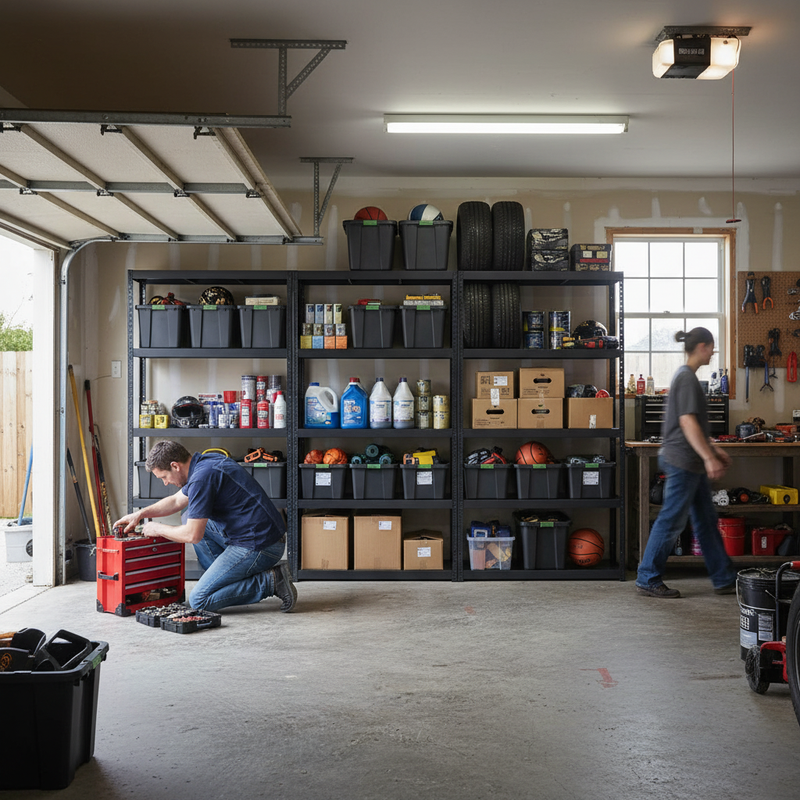 Heavy Duty Metal Shelving Unit - 1800mm High - 90/130kg Capacity