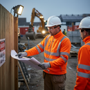 Premium Hi-Vis Orange Interactive Fleece Jacket with Reflective Tape and Windbreaker Lining for Comfort and Warmth