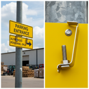 Premium Back-to-Back Sign Clips for Dual Sign Mounting on Poles - Heavy Duty Anti-Rotational Compatibility