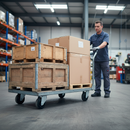 100mm Heavy Duty Swivel Plate Castor with Elastic Nylon Centre Roller Bearing