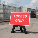 Professional Access Only Sign Kit with Reflective 1050x750mm Face and Quick Fit Frame for Traffic Management