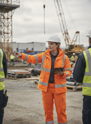 Premium Heavy Duty Hi-Vis Executive Jacket with Concealed Hood and Security Pockets for Enhanced Visibility and Comfort