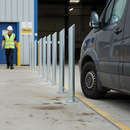 Premium Galvanised Mitre Top Bollard 1000mm - Decorative and Functional Access Control Solution