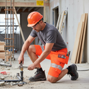High-Performance Hi-Vis Red Shorts with Holster Pockets