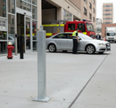 Heavy Duty Square Folding Parking Post with Padlock Feature for Secure Parking Spaces