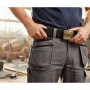 Premium Stretch Belt with Antique Brass Buckle - 125 cm Length and 40 mm Width for Comfort and Durability
