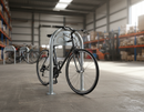 Premium 60mm Trombone Bike Stand with Decorative Cycle Motif - Hot-Dip Galvanised Steel for Durable Outdoor Use