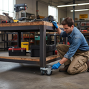 80mm Braked Swivel Plate Castor with Heavy Duty Rubber Tyre