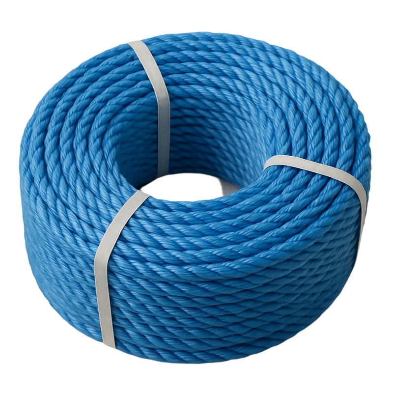 6mm Blue Polypropylene Rope 30m Coil – Strong 3-Strand Twisted Split-Film Rot Proof Weather Resistant, Multi-Purpose
