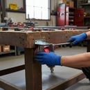 125mm Heavy Duty Swivel Plate Castor with Red Polyurethane Wheels