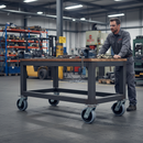 160mm Heavy Duty Swivel Plate Castor with Grey Nylon Tyre