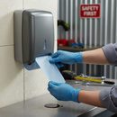 Premium Blue 1-Ply AIRFLEX Rolled Hand Towels - 6 Rolls x 165m for High Absorbency and Efficiency