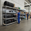 3x Premium Heavy Duty Shelving - 2200mm High - Grey with 8x 62L Plastic Storage Boxes