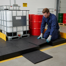 Premium Interlocking Tuff Base Tiles for Fuel and Chemical Spill Containment (100x200cm) (Pack of 8)