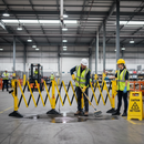 Premium Heavy Duty Expanding Barrier System - Portable Yellow/Black Design for Temporary Access Control