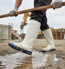 Premium Heavy Duty Safety Wellingtons with Steel Toe Cap, Slip-Resistant Sole, and Thermal Insulation for Food Industry Use