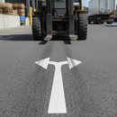 Professional Thermoplastic Road Arrow for Traffic Direction - Both Left and Right Turn Options for Parking Lots