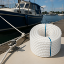 8mm White Polypropylene 3-strand Rope - 220m Heavy-Duty Coil