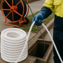 6mm White Polypropylene 3-Strand Rope – Super Strong, Waterproof & Lightweight – 75m Mini Coil