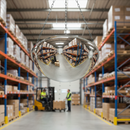 Professional Full Dome Security Mirror for 360-Degree Visibility in Warehouse Intersections