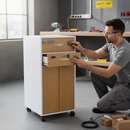 Premium Ergonomic Bedside Locker with Lockable Drawer and Digital Lock - Durable Design with Easy Clean Features