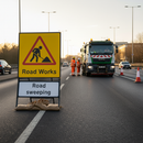 Premium Road Sweeping Supplementary Plate for 750mm Metal Signs - Engineer Grade Retroreflective Face